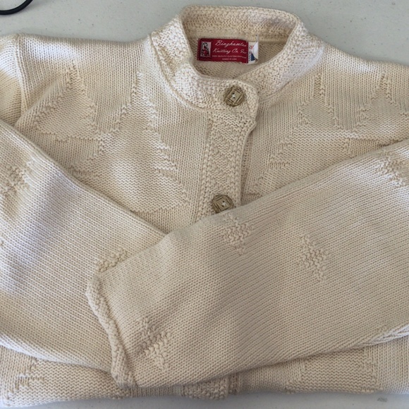 Binghamton Knitting Cable Knit Cardigan Pine Tree - Picture 1 of 3